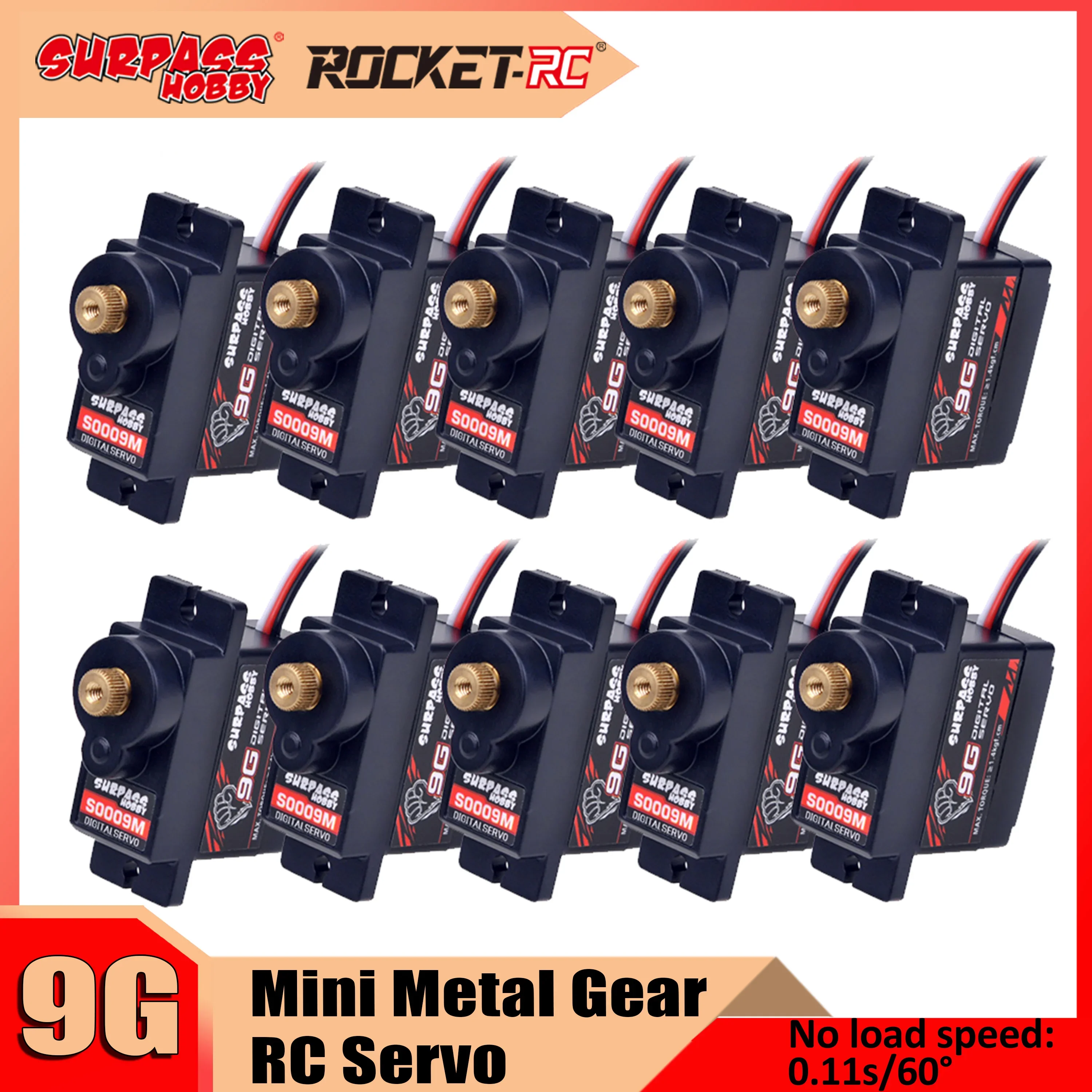 Rc Plane Servo 9G Metal Gear Micro - SURPASS HOBBY Servo Digital 1/5/10 Buah