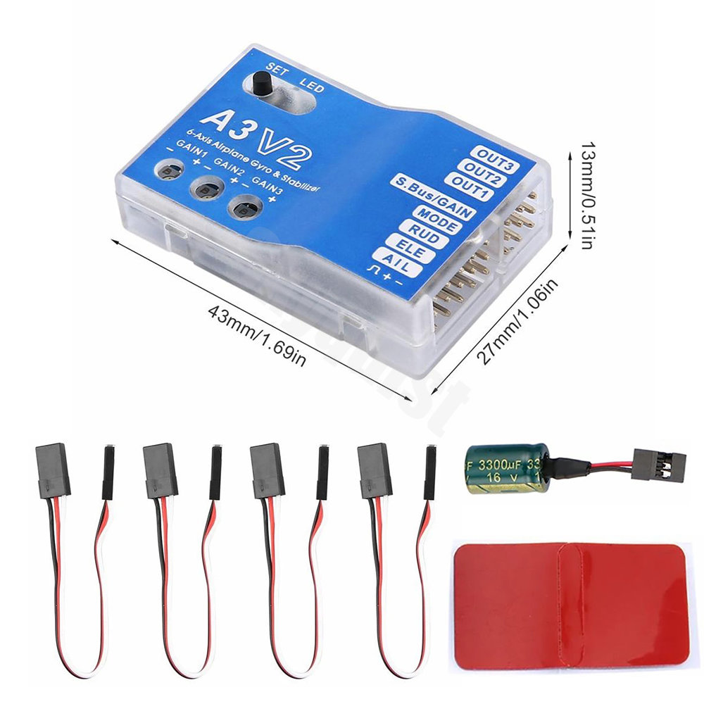 Penstabil Pengendali Penerbang - Rc Airplane Flight Controller Gyro ulasan dan harga