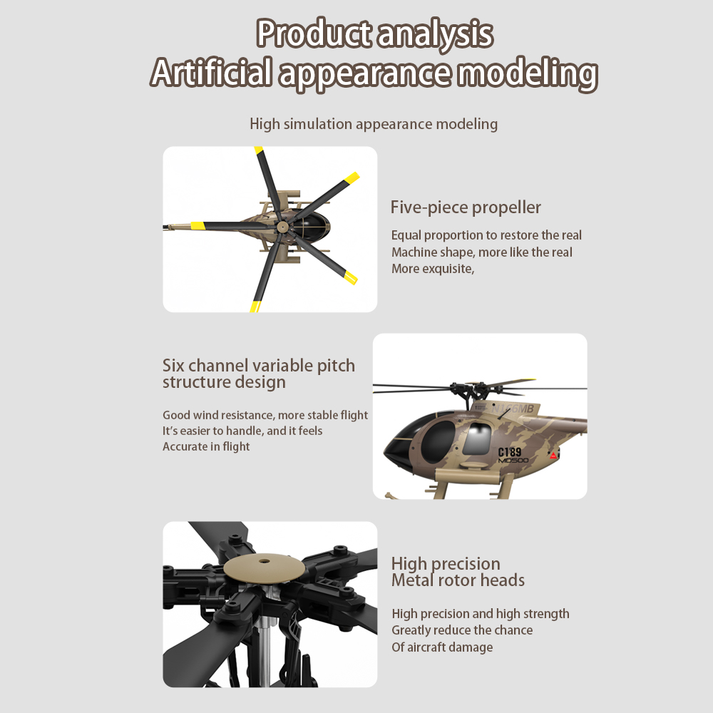 Helikopter RC ERA C189（MD500）4 - Rc Airplane Flight Controller Gyro ulasan dan harga