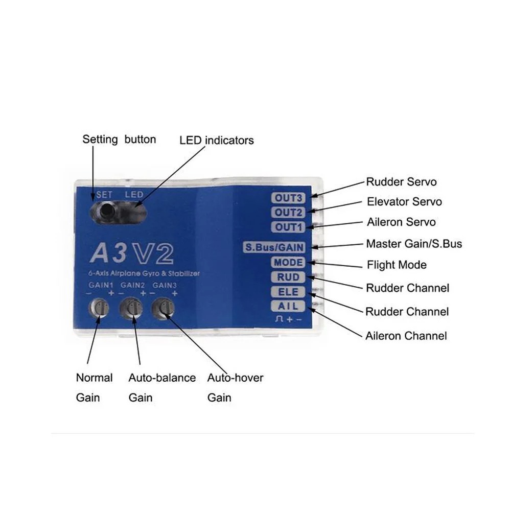 A3 V2 Pengontrol Penerbangan P - Rc Airplane Flight Controller Gyro ulasan dan harga